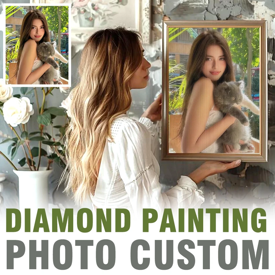 

GATYZTORY Stitch Diamond Painting Photo Custom DIY Personalized Gift Drill Diamond Mosaic Diamond Embroidery Crystal Home Decor