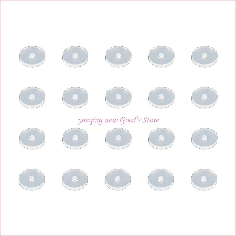 57QA ثقب أقراص السيليكون الشفاء من وسادات القرص الشفافة لتثبيت الأقراط