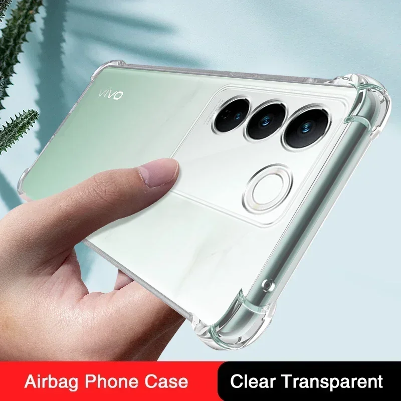 

Luxury Fundas Soft Silicone Case for VIVO Y200 Y100 Y100A Y100i Airbag Camera Protection Transparent Original Back Cover Housing