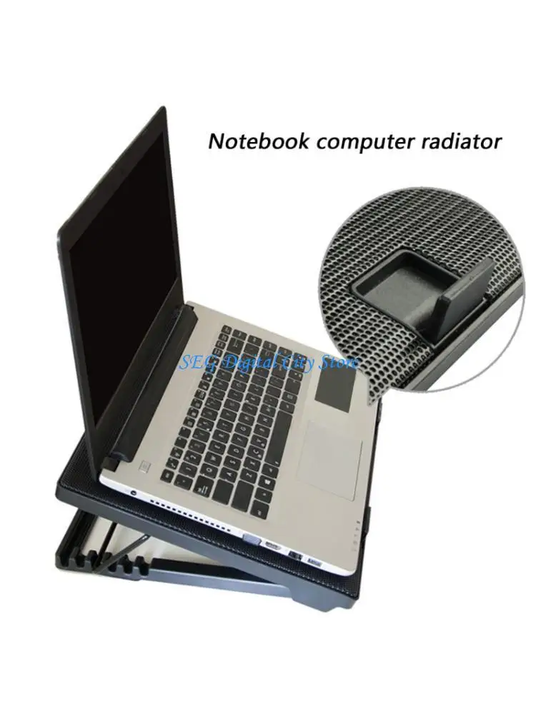 U75B Height Adjustable Laptop Cooling Stand Featuring 5 Quiet Fan For Long Use