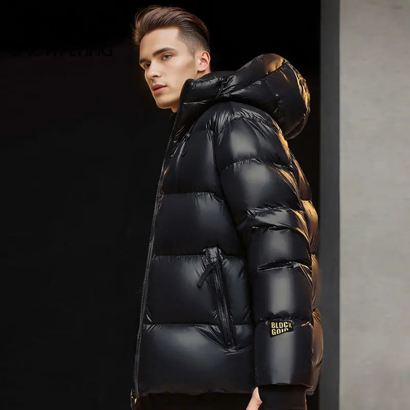 Free Shipping Man Down Jacket Men Women Thicken couple\'s Wash Free Winter Fluffy Duck Feather Puffer jacket Male Short Coat