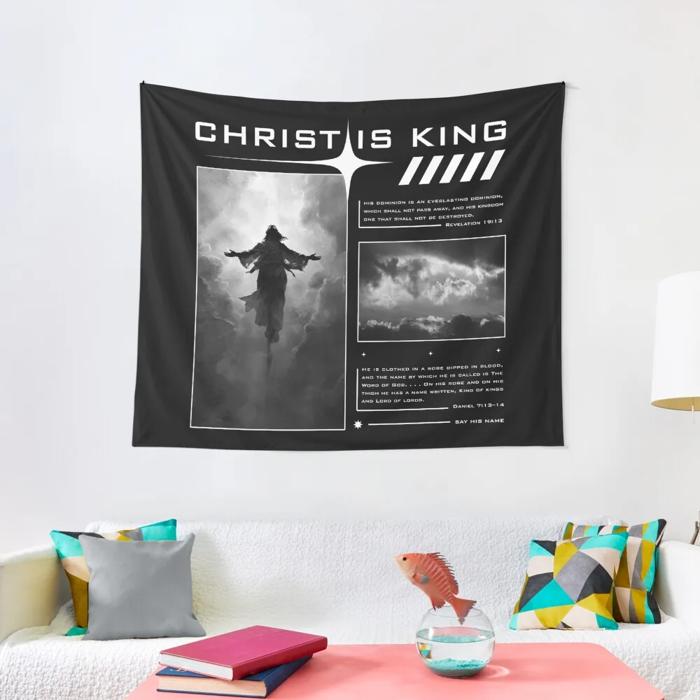 

CHRIST IS KING Tapestry Bedroom Decor Aesthetic Custom Room Decor Korean Style Outdoor Decor Tapestry