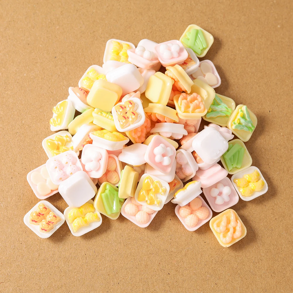 

15pcs Simulation Foood Dim Sum Charms Flatback Cabochon Embellishments Scrapbooking for Girls DIY Hairpin Birthday Gifts