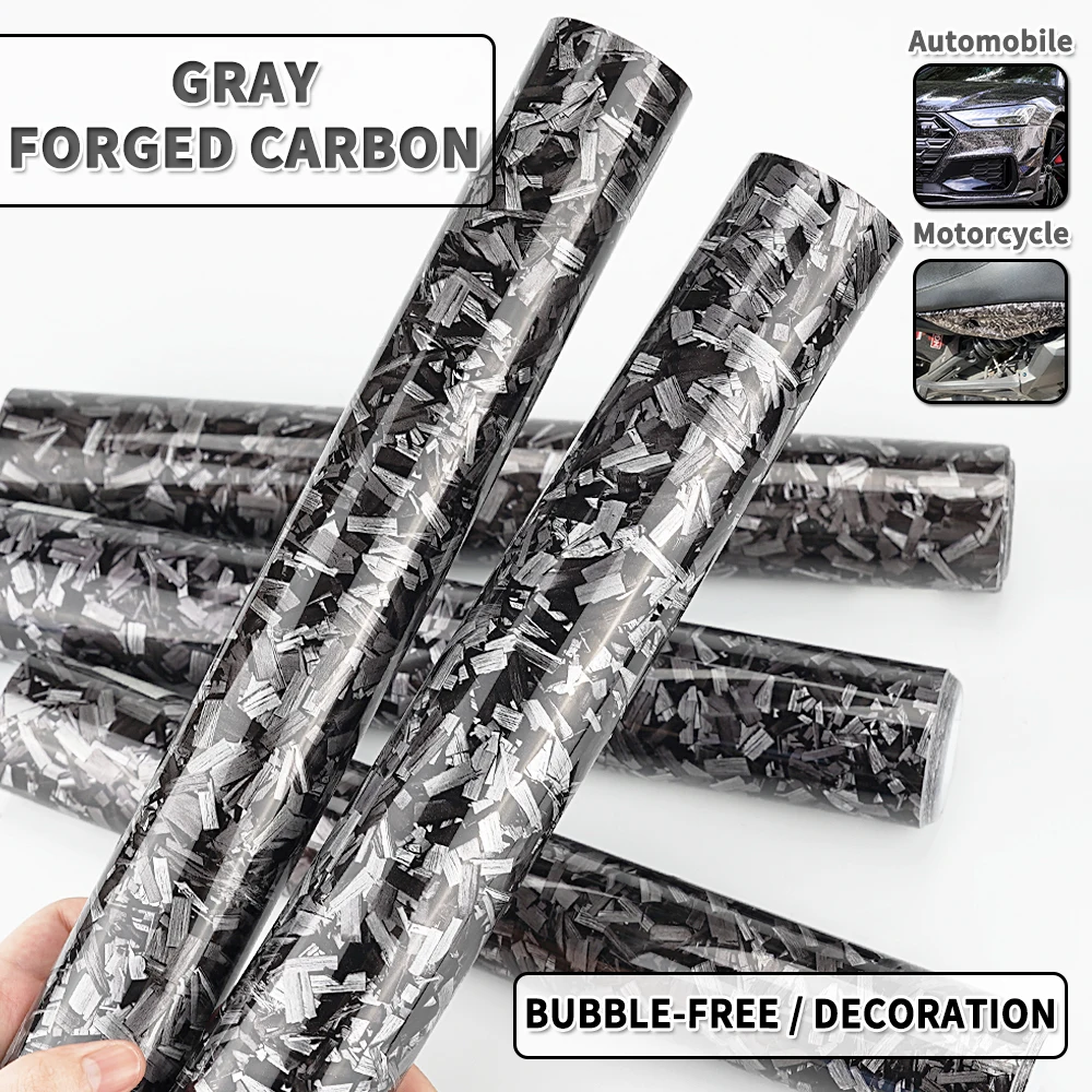 

Премиум ПЭТ, глянцевая серая кованая виниловая пленка из углеродного волокна, рулонная клейкая наклейка, пленка для мотоцикла и автомобиля с отверстием воздуха
