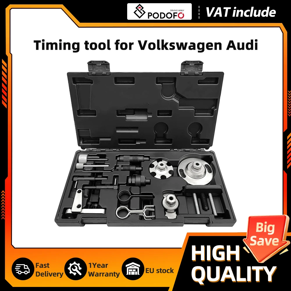 Kit d'outils de calage de distribution Podofo pour moteurs diesel VW Audi A6L 2.7 Q7 3.0TDi 4.0 4.2Tdi V8 CRD