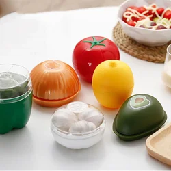 Cute Kitchen Refrigerator Vegetable Fruits Crisper Containers 1 PC Onion Avocado Tomatoes Lemon Fresh Storage Box DC05