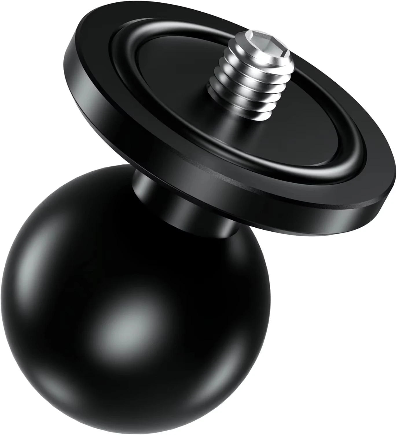 Adaptateur boule en alliage d'aluminium 1 'avec goujon fileté 1/4 "-20 pour caméra d'action et caméscope Compatible avec les supports RAM taille B Double