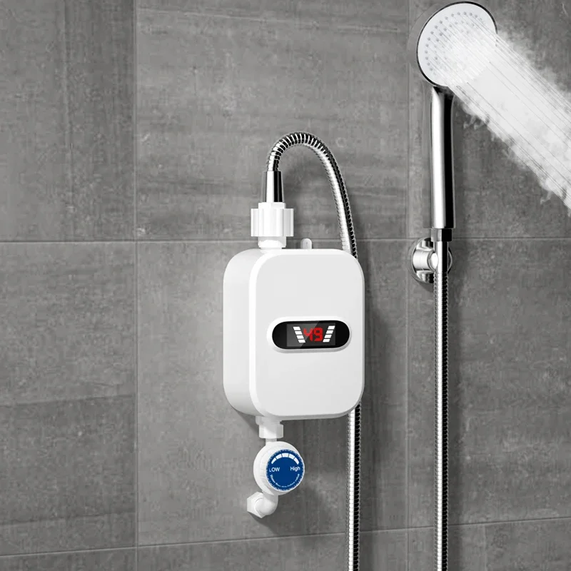 3500W Electric Mini Instant Hot Water Heater Bathroom Faucet Tap Heating 3 Seconds Instant Water Heater Shower Head Set