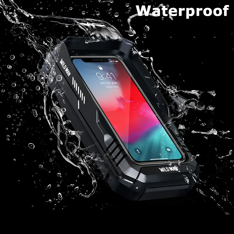 WILD MAN Bike Bag Waterproof Touch Screen Phone Case 6.8\