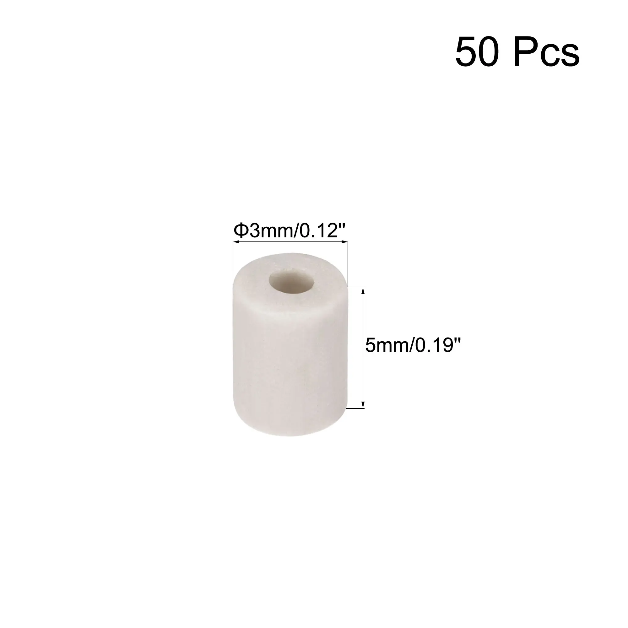 50/100 Chiếc 1Mm Ống Gốm Cách Điện Điện Tử Bó Dây Cách Nhiệt Bảo Vệ Đơn Cấu Tạo Cách Điện Ống