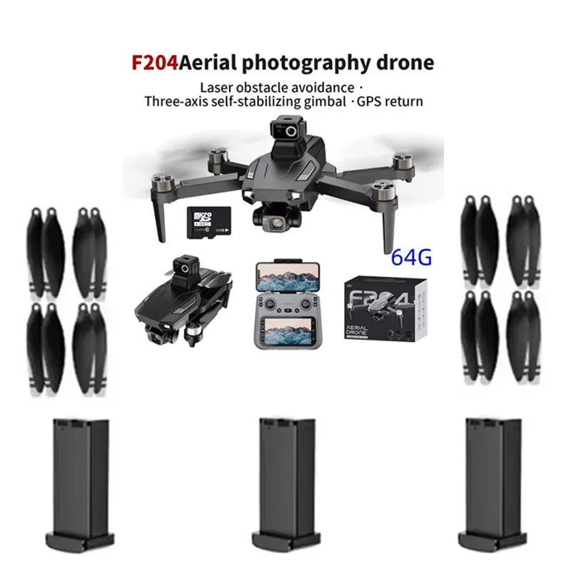 

F204 Parts F204 Drone Battery Propeller F204 GPS Screen RC Drone Original Accessories F204 RC Dron 7.4V 2200MAH battery Blades