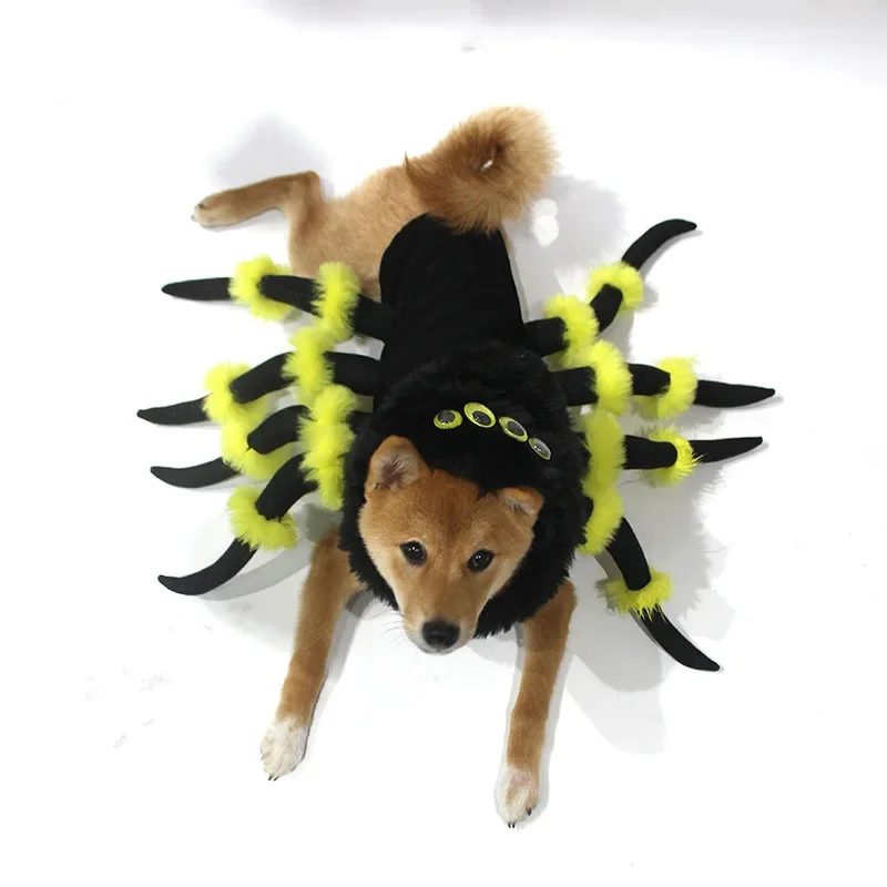 Dog Cat Spider Costumes Pet Halloween Cosplay Dress Funny Spider Costume for Dogs