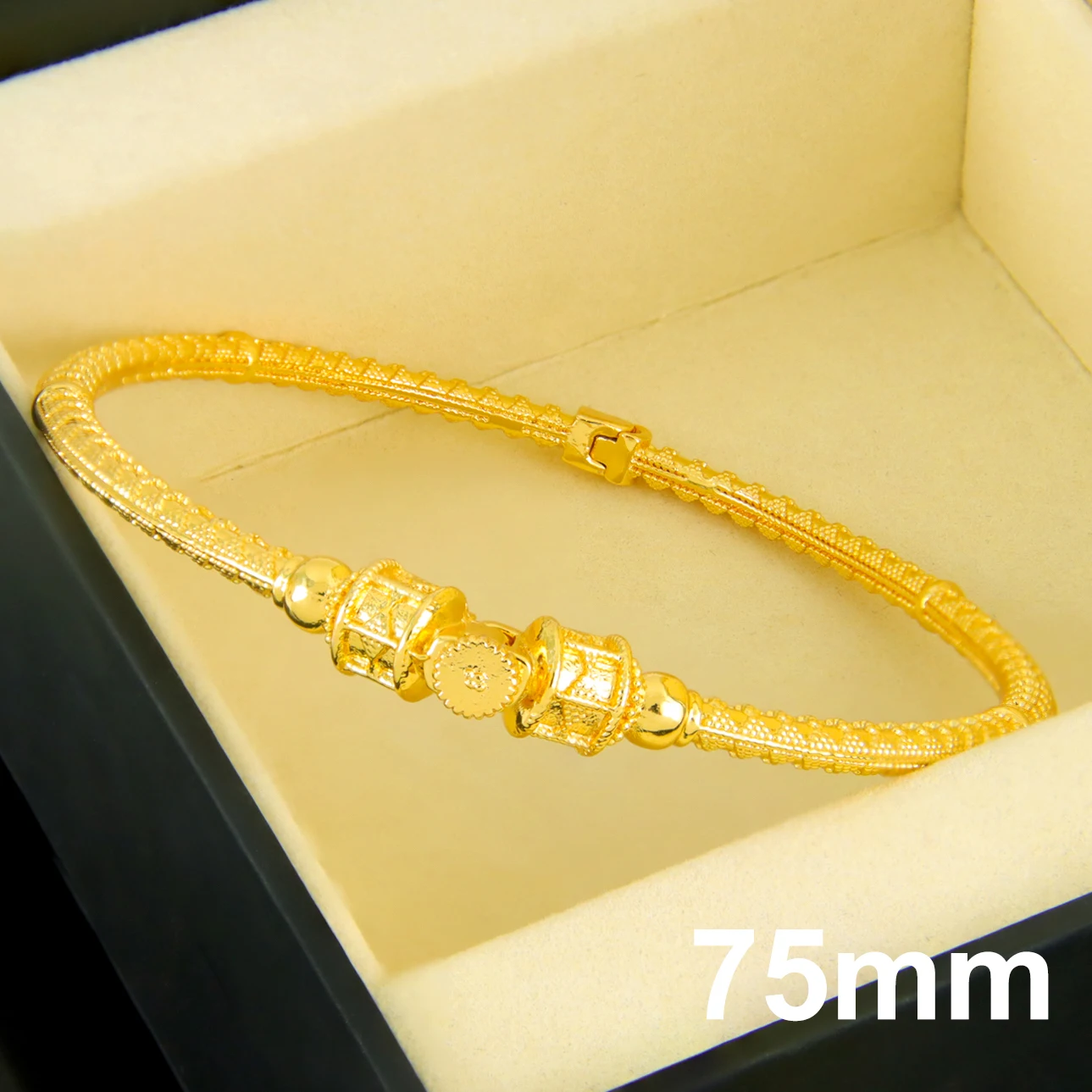 Dubai Mode Fuß Armband 21k Gold Überzogene Nigeria Braut Hochzeit Retro Knöchel Armreifen Nahen Osten Muslimischen Frauen Heiraten schmuck – Detail 7