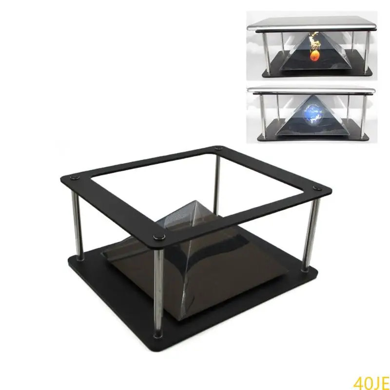 

40JE 3D Hologram Projector Py-ramid Pad Tab-let PC Hologram 3D Display Stands Projector Universal Gift