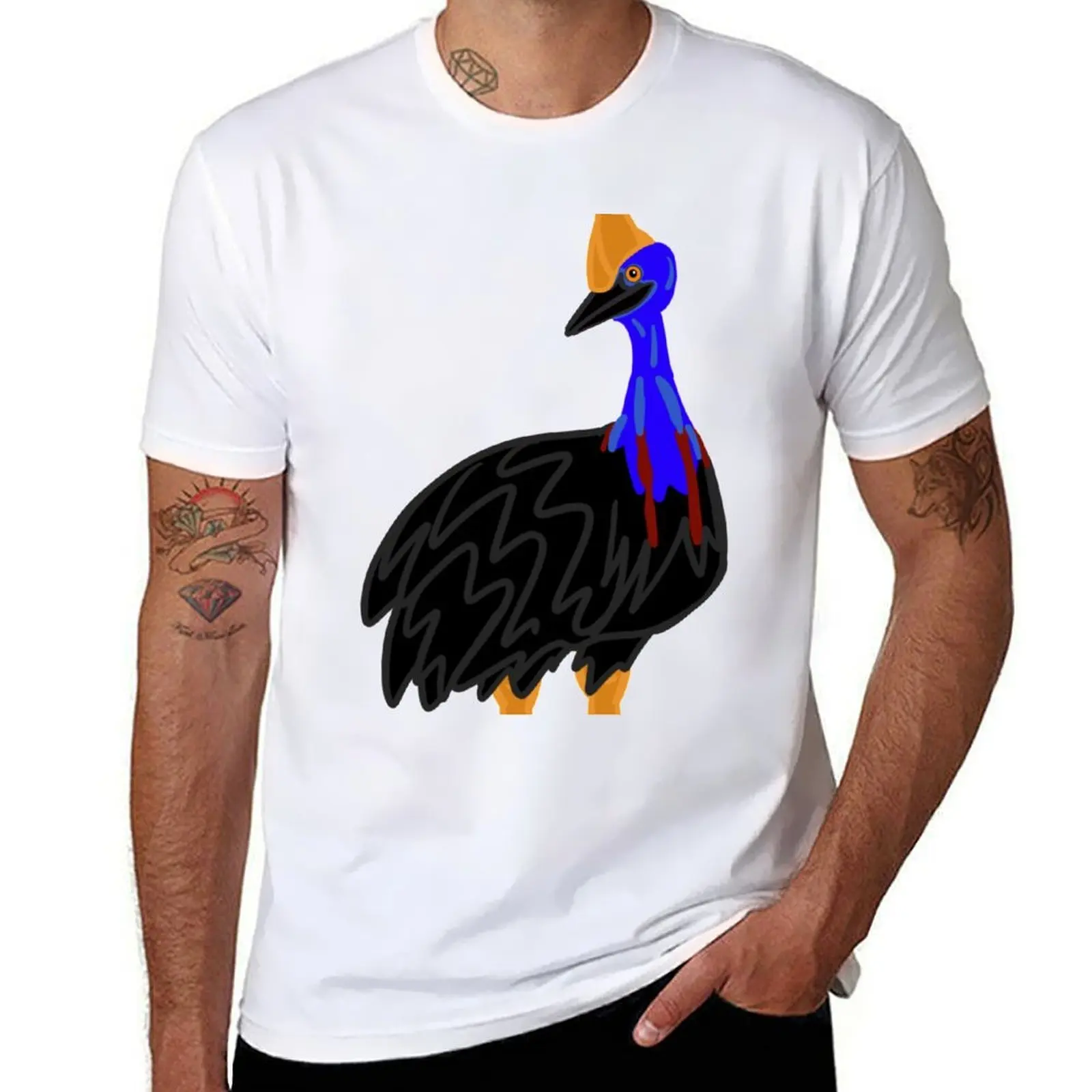 

Judging Cassowary - Cartoon T-Shirt man t shirt cotton man t shirts for men casual T-Shirt