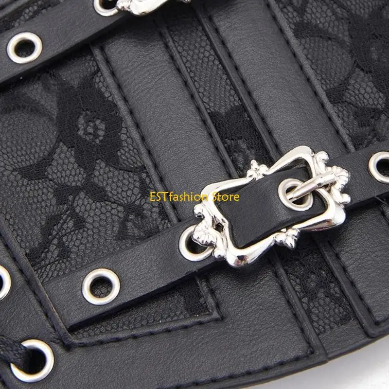 Y5GC Phụ nữ gợi cảm Top Corset với Buckle Woman Solid Color nâng lên