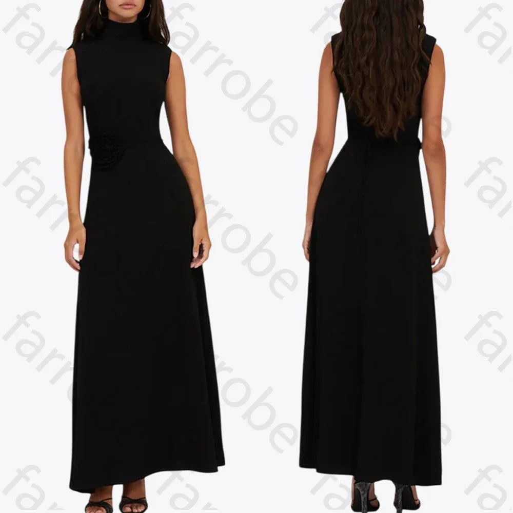 

Customized Elegant High-neck Maxi Dress A-Line Evening Dresses Occasion Formal Exquisite High Quality Prom Party Gowns for Women