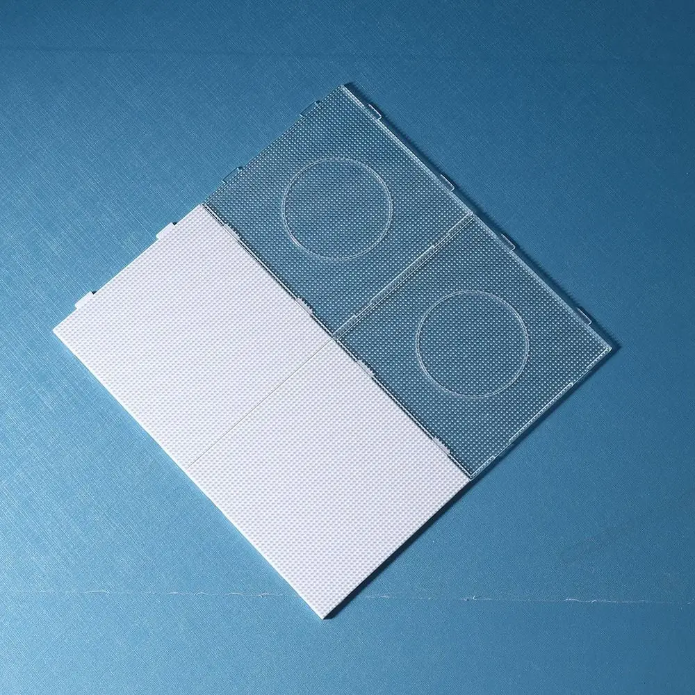 4 pçs quadrado fusível contas pegboards diy resistência de alta temperatura 2.6mm hama contas modelo reutilizável branco claro contas placas