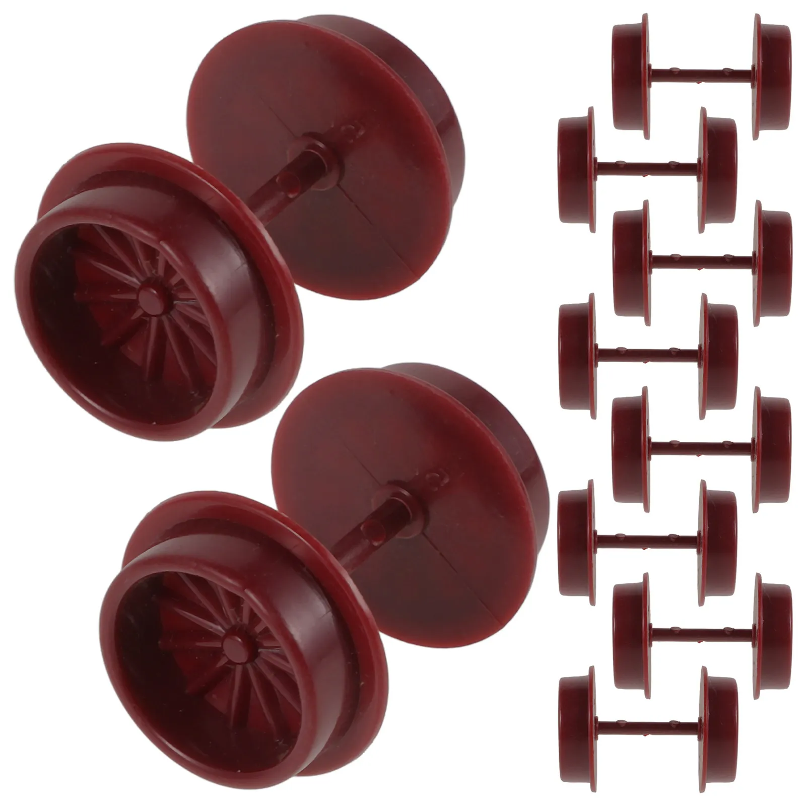 

10 шт. пластиковых колес для поездов, сменные колеса для поделок, аксессуары для детских поездов, игрушечные колеса