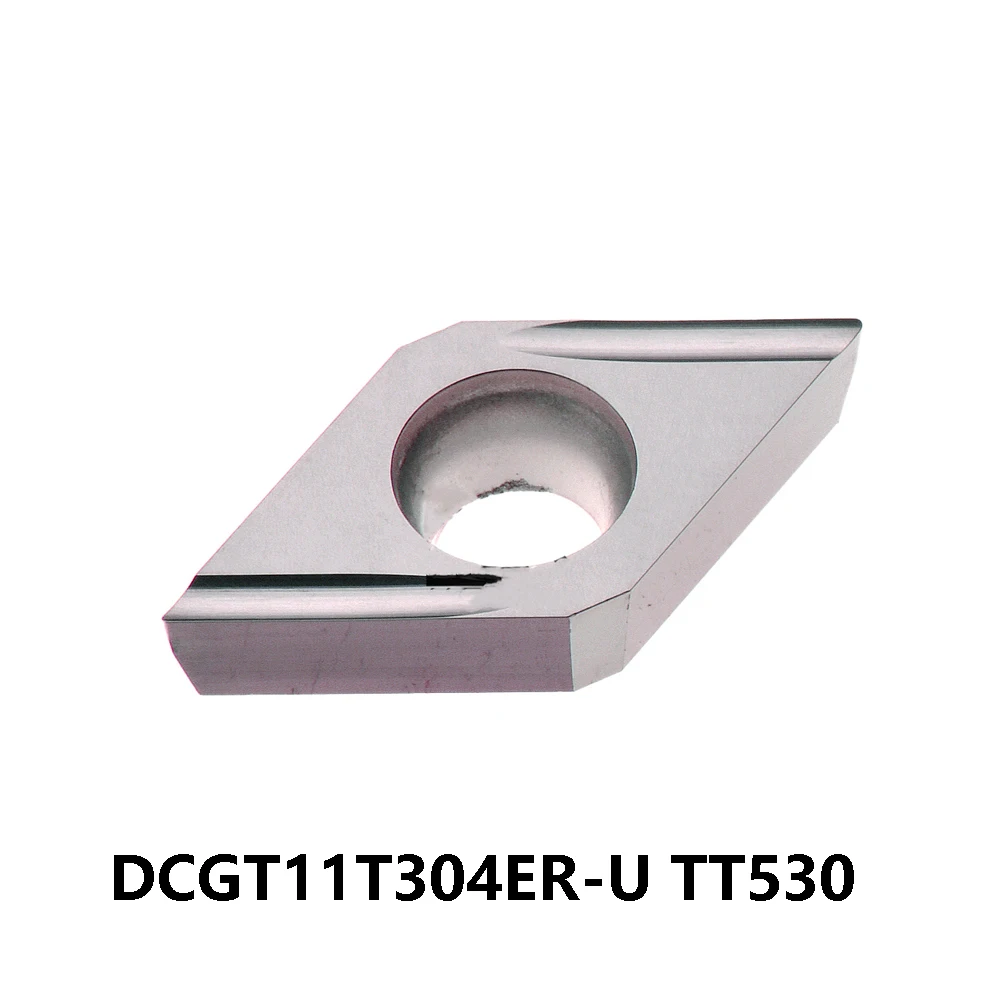 

Оригинальные DCGT 11T304 DCGT11T304 DCGT11T304ER DCGT11T3 ER U 55 ° пластины DCGT11T304ER-U TT530 карбидные вставки для токарного станка с ЧПУ