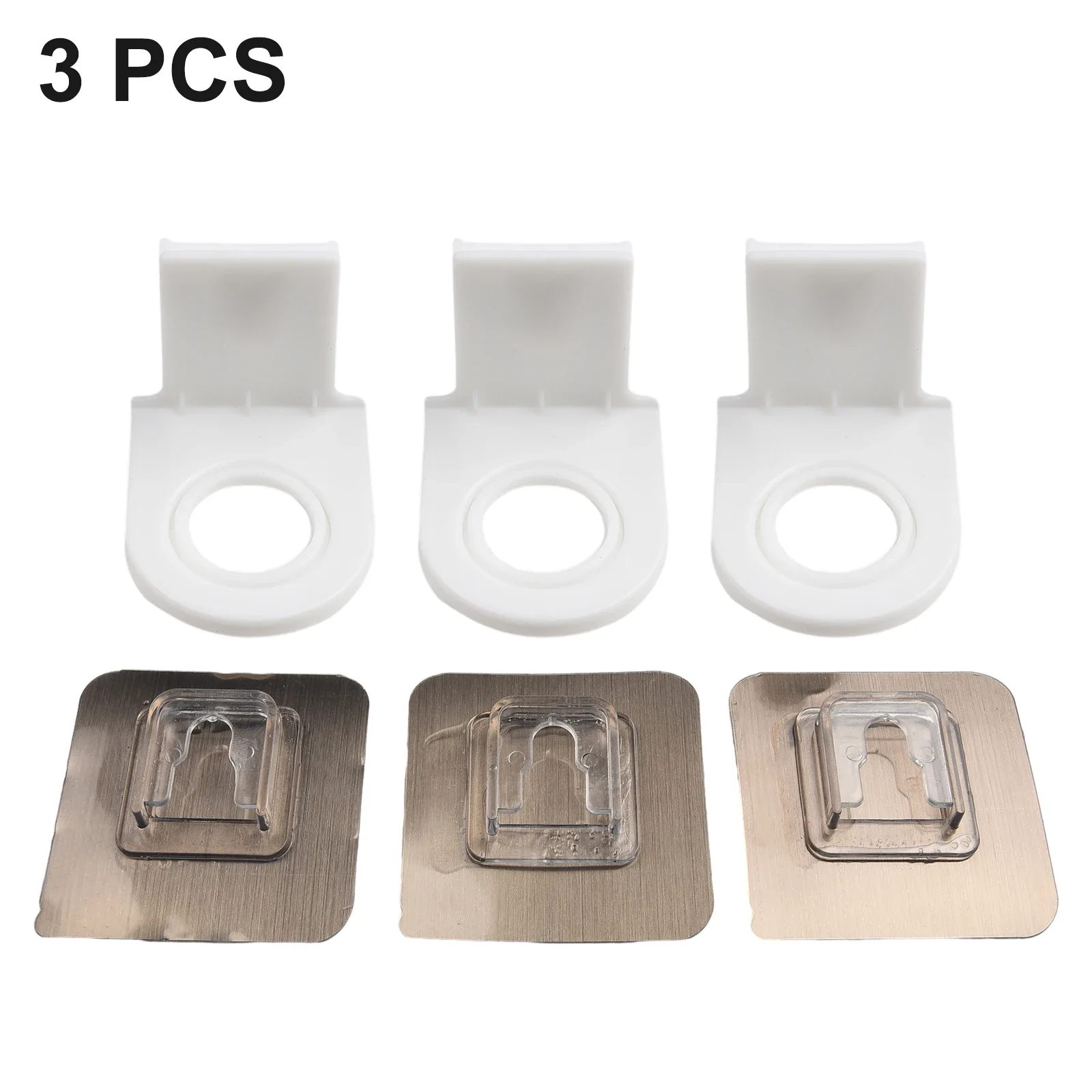 3pcs Wall Mounted Self-Adhesive Shampoo Shower Gel Bottle Holder Shelves Hanger Wall Mounted Suction Cup Bathroom Accessories