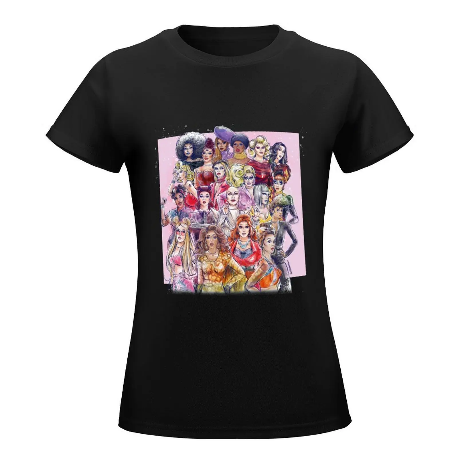 RuPaul's Drag Race All Winners T-Shirt vintage clothes aesthetic clothes kawaii clothes tees Women's tee shirt