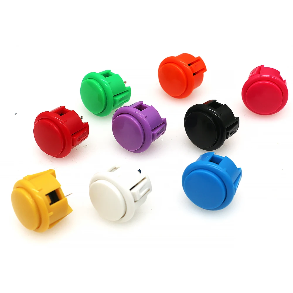 50pcs/Bog 30mm 24mm Push Button Switch For Coin Arcade Tablero Joystick Console Box Hitbox Vedning Machine Copy SANWA Wholesale