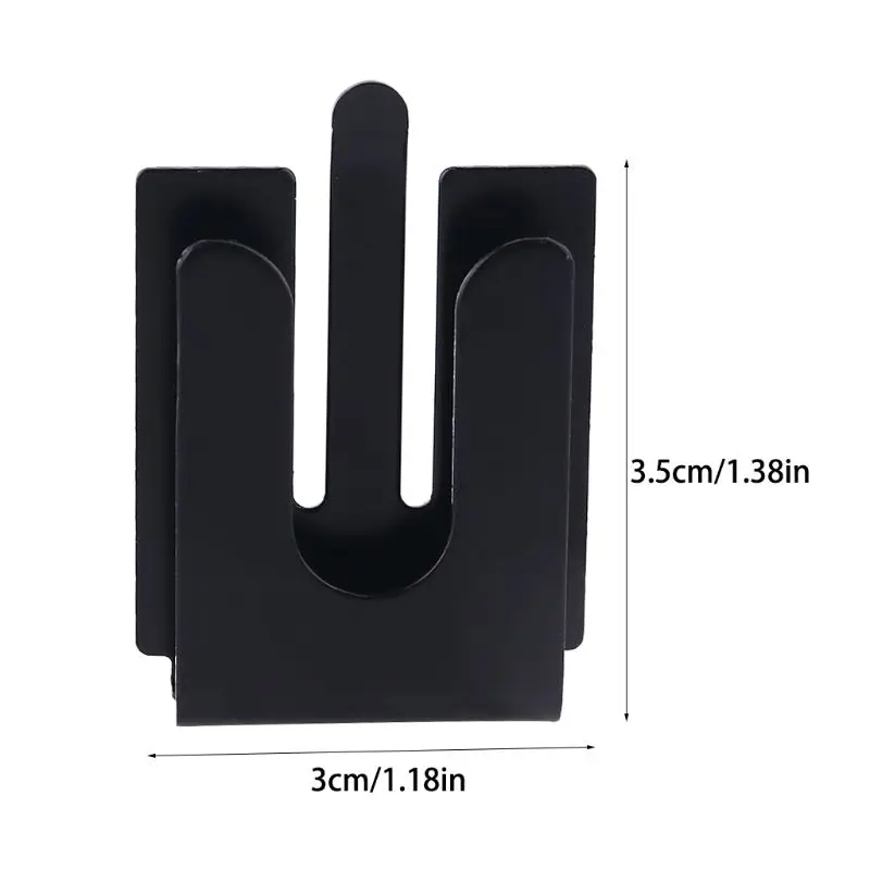 Supporto universale microfono Clip a mano gancio nero senza viti con forte forza di adsorbimento per autoradio Walkie Talkie