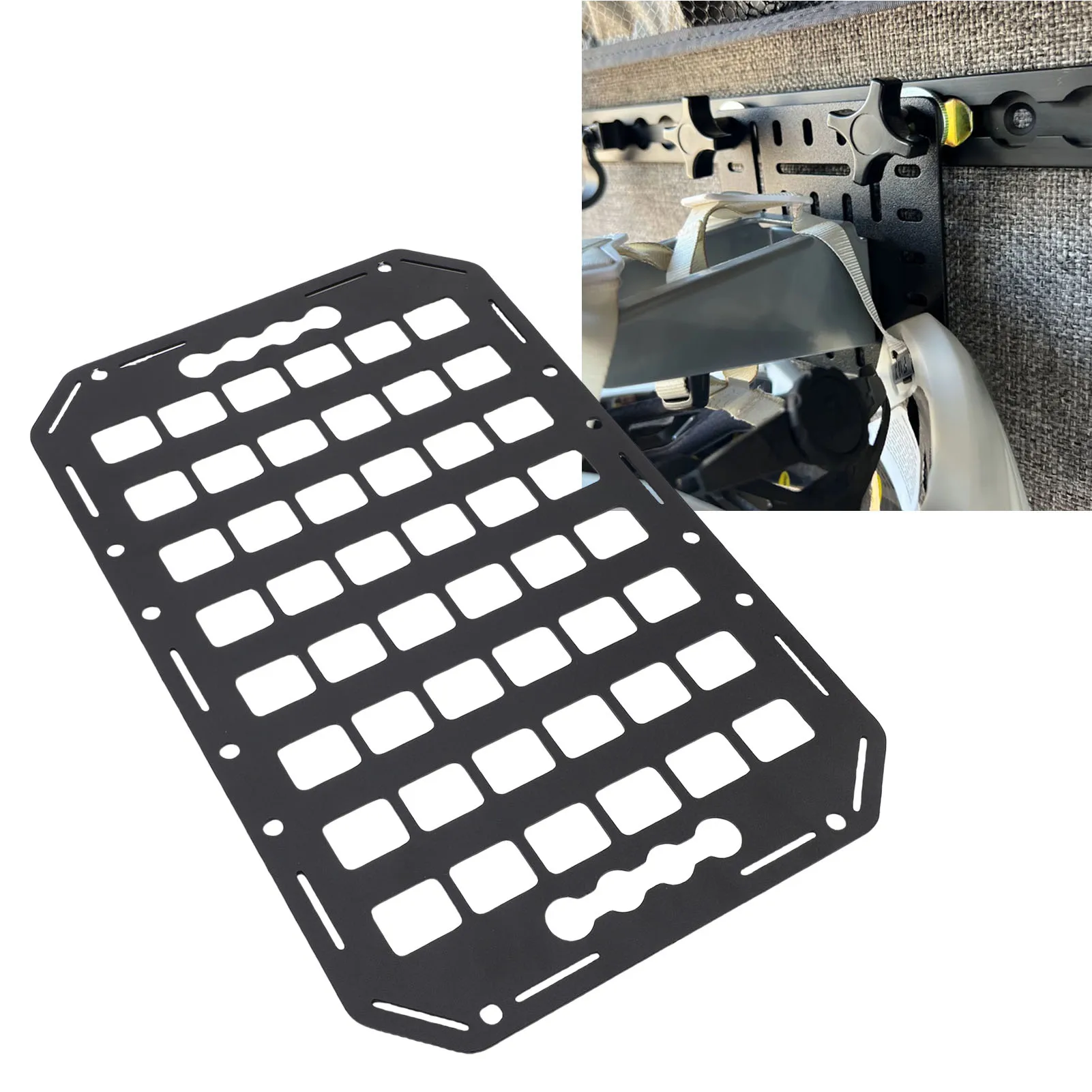 

Боковая кровать Molle Panel Грузовик Bed Molle Panel 432x273x2mm Алюминиевая боковая кровать L Track Molle Panel для седана SUV Pickup Van RV