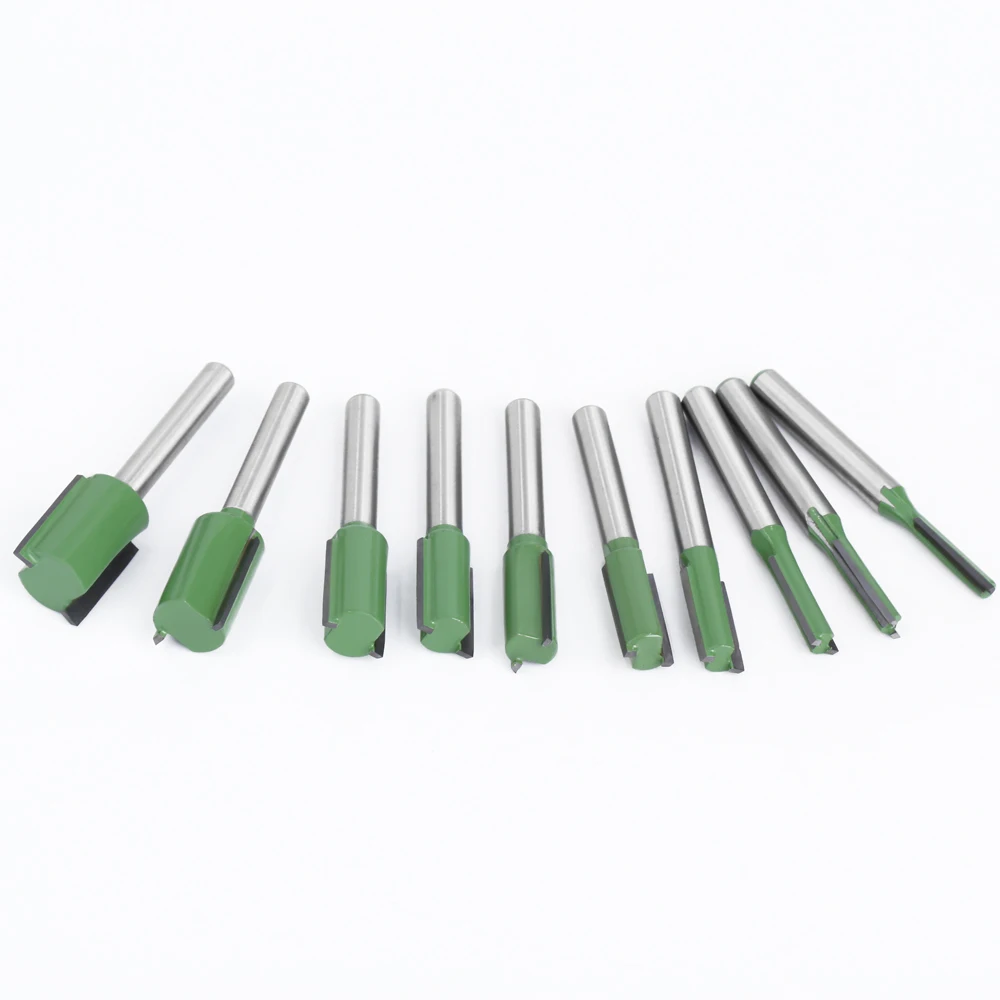 Imagem -05 - Lavie-single Duplo Flauta Straight Bit Fresadora Carboneto de Tungstênio Router Bit Carpintaria Mc06020t11 mm Shank 11 Pcs