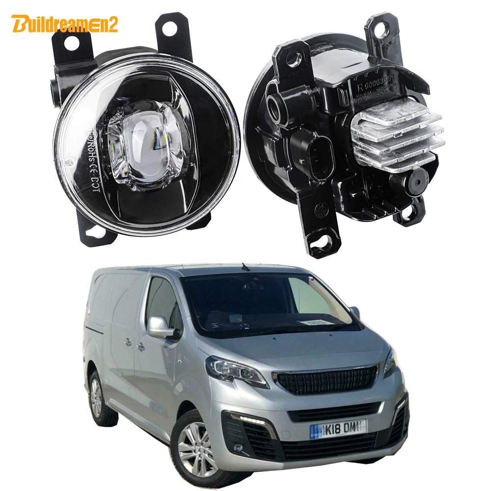 2 X 30W H11 Fog Light Car External LED Lens Fog Lamp Accessories For Peugeot Traveller Expert 2016 2017 2018 2019 2020 2021 2022