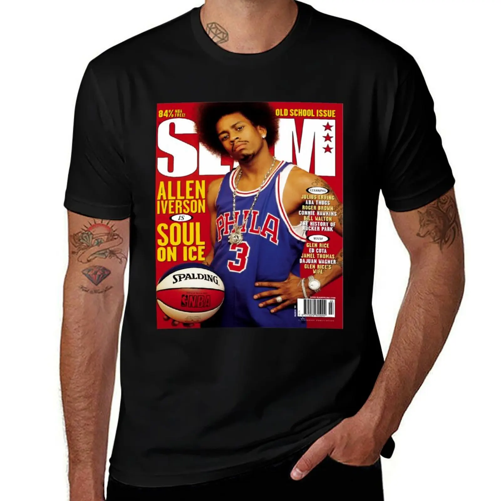 

Allen-Iverson-Slam-Magazine T-Shirt Casual Loose Daily Wear T-Shirt