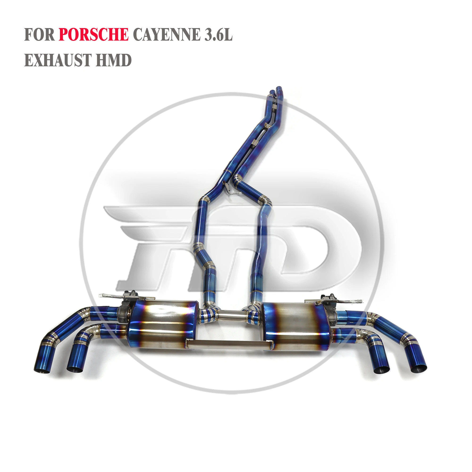 Performance Catback for Porsche Cayenne 958 92A HMD Titanium Exhaust System Muffler With Valve