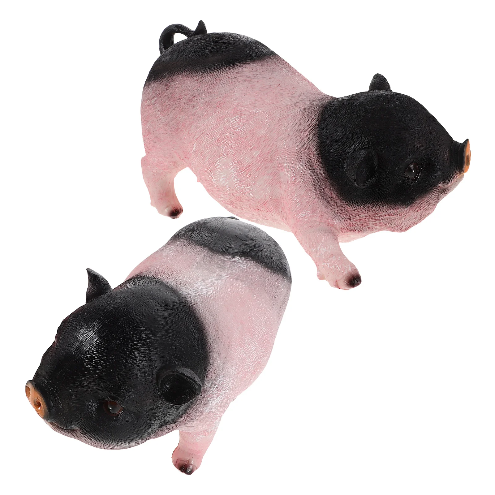 

2Pcs Garden Pig Resin Statue Cute Funny Sculpture Indoor Outdoor Lawn Decoration Decorative Garden Ornament Pig Statue Ornament
