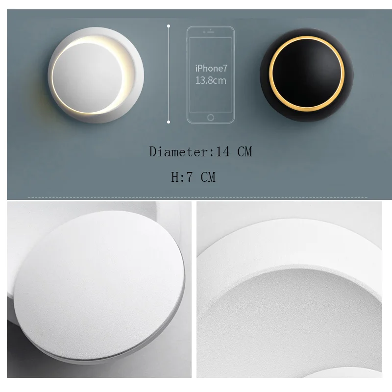 LED Modern Wall Lamp 5W 350 Degree Rotatable Wall Lamp For Stairs Living Room Bedroom Wall Light Home Office Fancy Light image 4