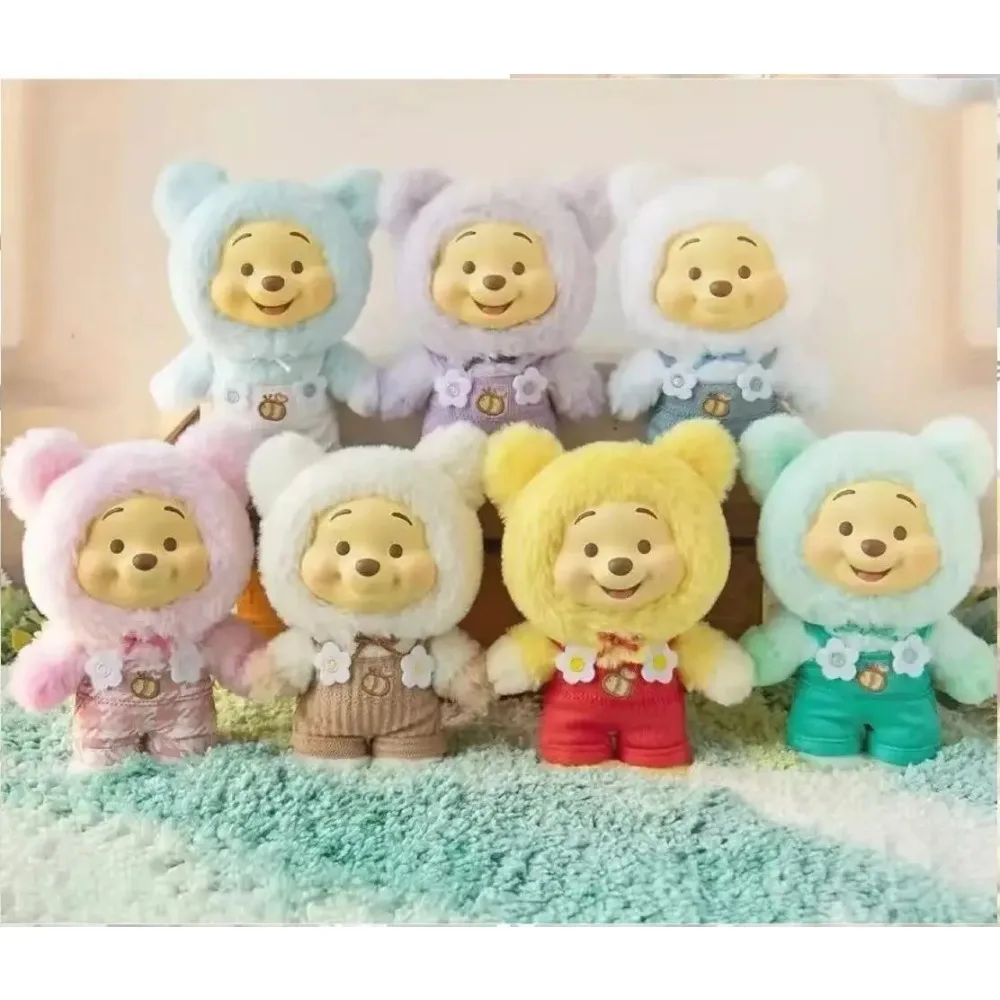 

2025 Miniso Disney Winnie The Pooh Candy Series Blind Box Keychain Cute Pupu Bear Doll Vinyl Face Pendant Trendy Kids Gift