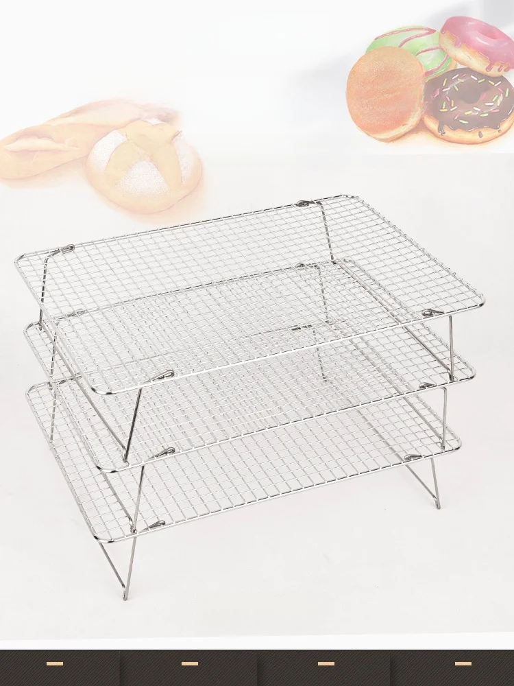 三層ベーキング冷却ラック-ステンレス鋼304-bbqグリル-油排水棚-キッチンベーキング用品-バーベキューアクセサリー