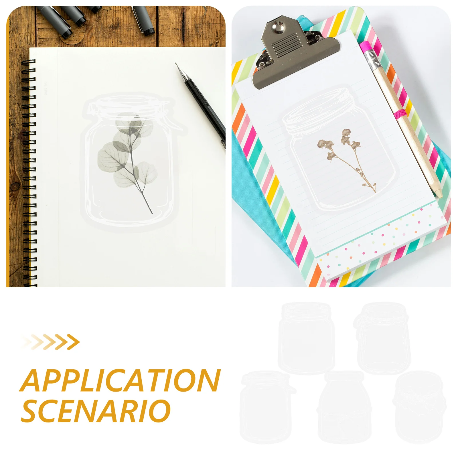 

Pressed Dried Flowers Materials Pack 40 Sheets Handmade Embossed Clear Bookmarks for DIY Bookmarks for Dry Flowers Crafting Set