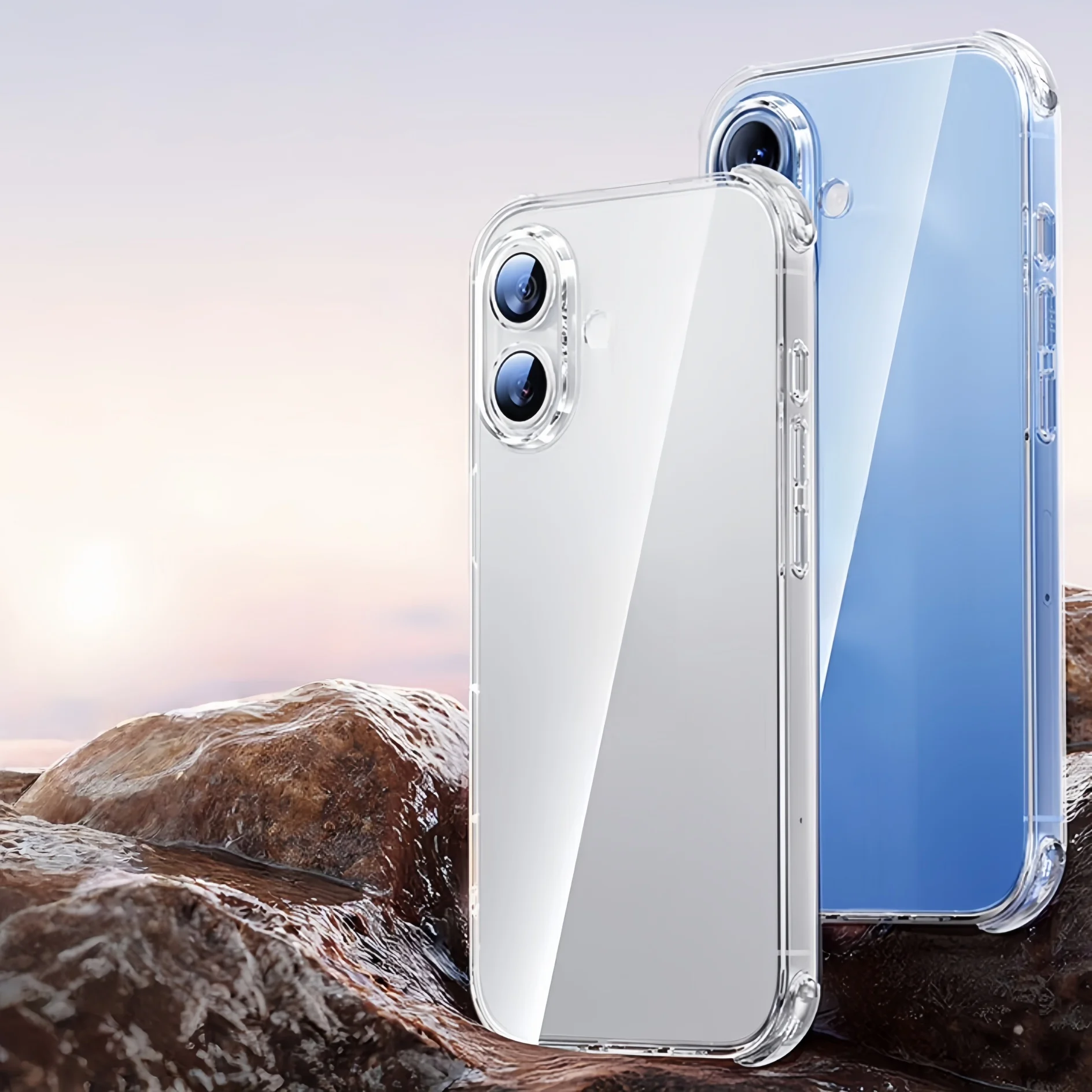 Transparente, stoßfeste TPU-Handyhülle für Vivo V60 Lite – transparent