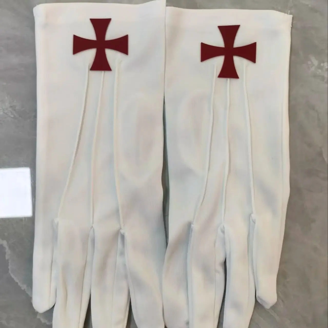 

TC 10 пар высококачественных аксессуаров Masonic Regalia, рыцари тамплиеры, красный крест, масонские силиконовые белые перчатки из полиэстера