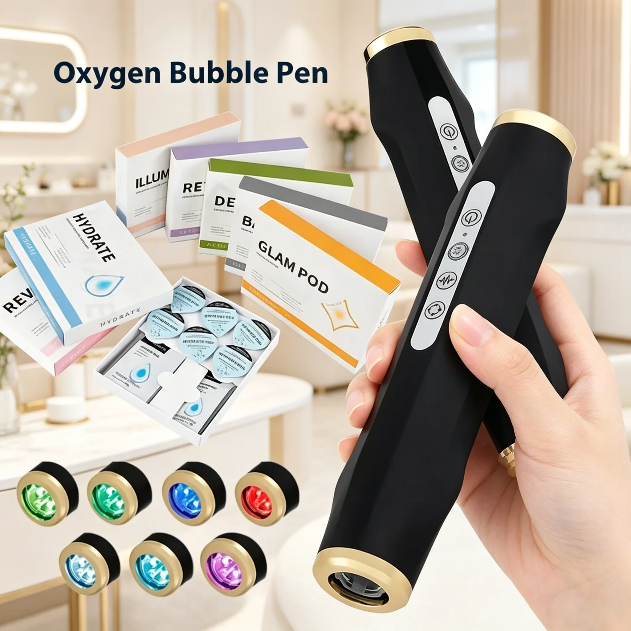 

CO2 Bubble Pods Glam Revive Pods For Aqua Facial Machine CO2 Capsule Gels Facial SPA Skin Deep Clean Beauty Accessories