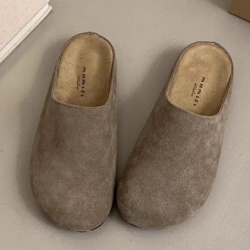 Crestar Fashion Flat Slippers For Women 2025 New Outdoor Cozy Soft Flat Mules Lady Retro Spring House Slides Antiskid Beach Shoe
