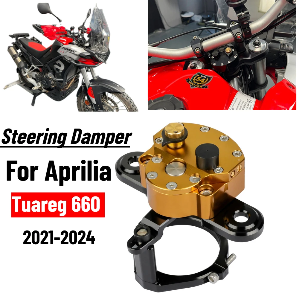 Für Aprilia Tuareg 660 2021-2024 Motorrad Lenkungsdämpfer Lenkungsstabilisator Lenkpuffer Stoßdämpfer-Kit Rückfahrsicherheits-Set