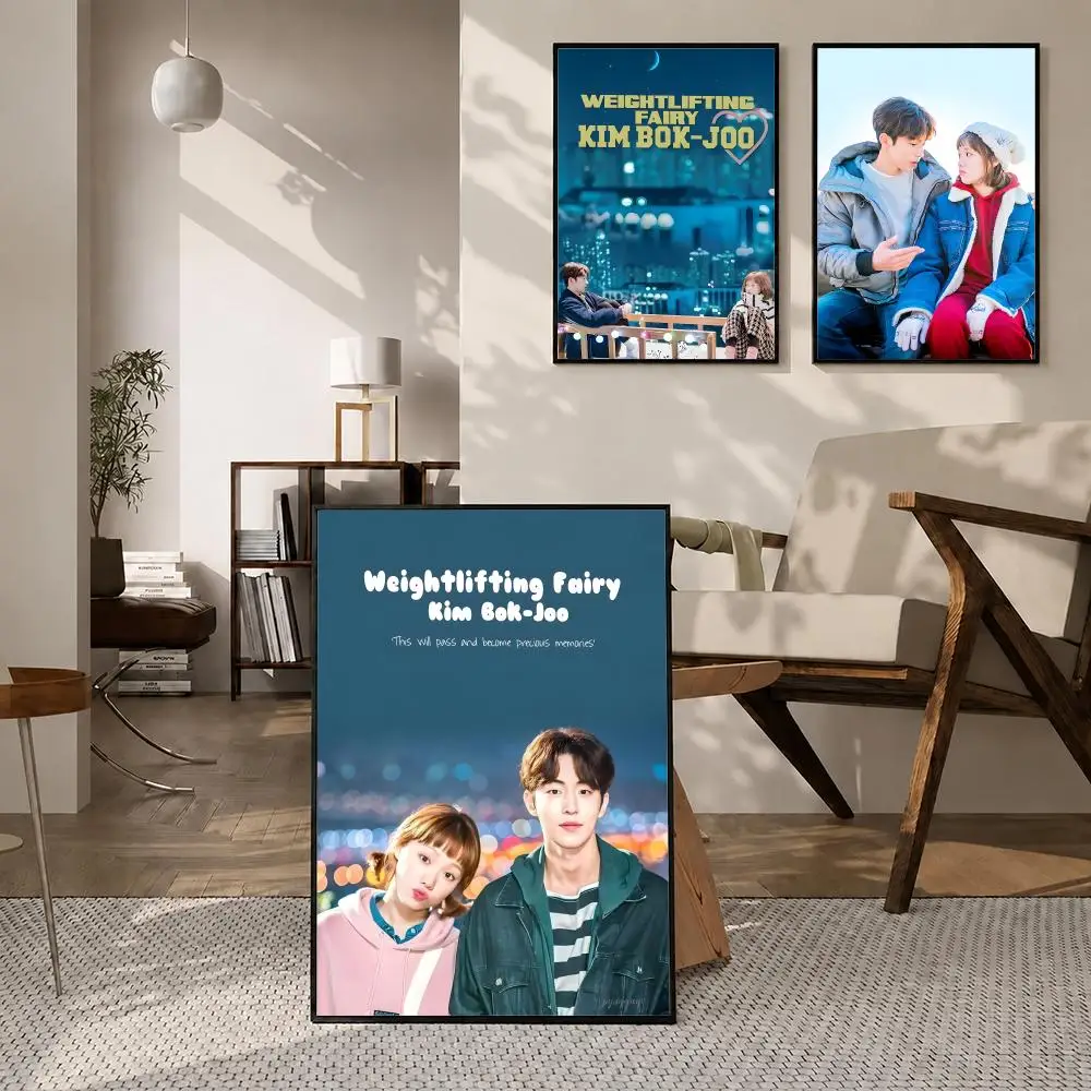 Weightlifting Fairy Kim Bok joo Poster Poster Room Wall Art Decor Waterproof Stickers For Home Bar Bedroom Decoration