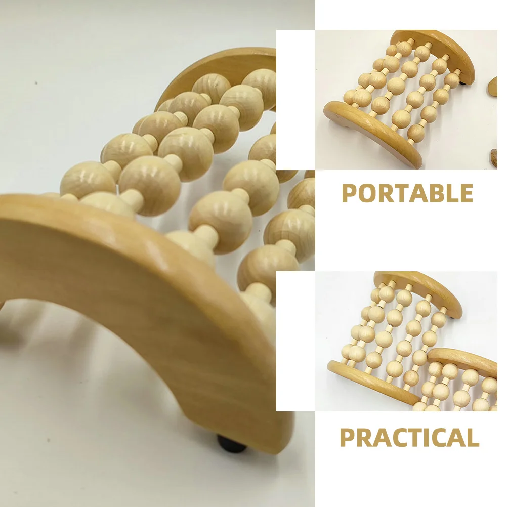 

Деревянный роликовый массажер для ног, профессиональный инструмент для ежедневного использования, точечный массаж, расслабление мышц, портативный ручной массаж ног, спины, тела