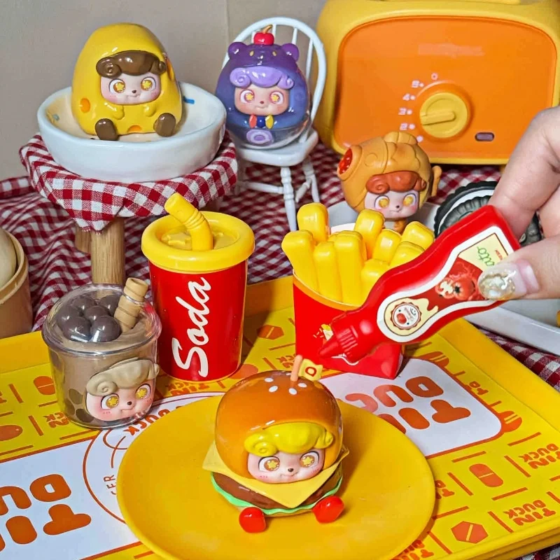

Оригинальная серия Q.Kid Qbao Street Snack Mini Bean Blind Box, коллекция настольных украшений, загадочная коробка, милая экшн-фигурка, игрушка в подарок