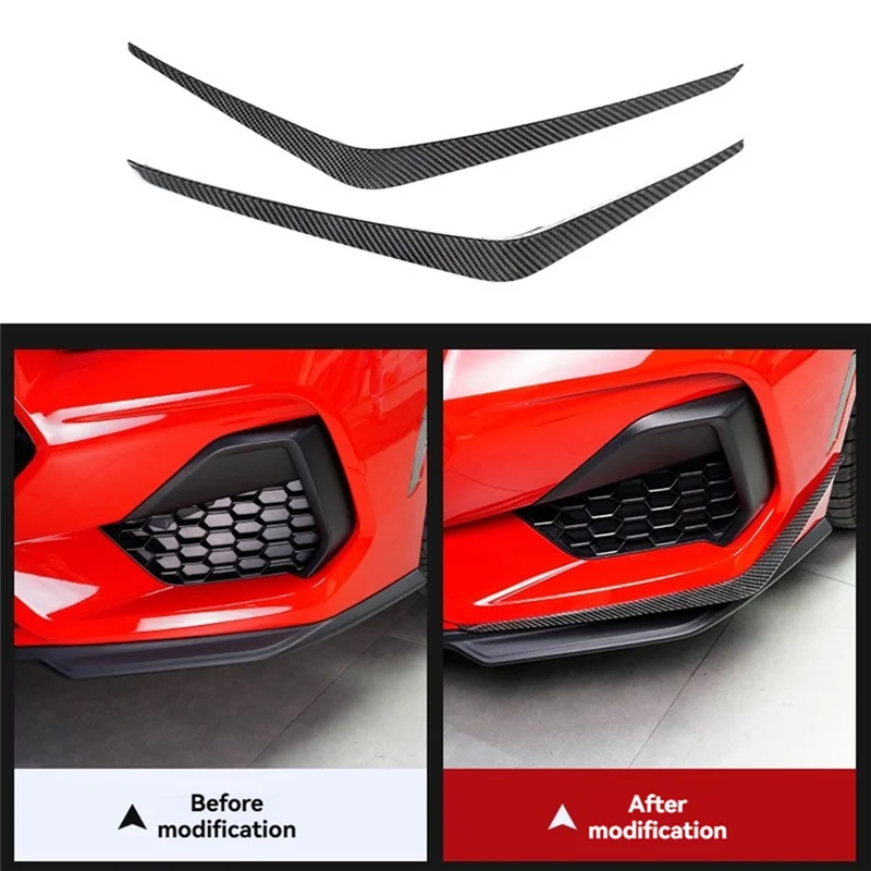 

Lasting Carbon Fiber Car Bumper Side Splitter Wing Spoiler For Ford Mustang S650 2024 GT Exterior Accessories