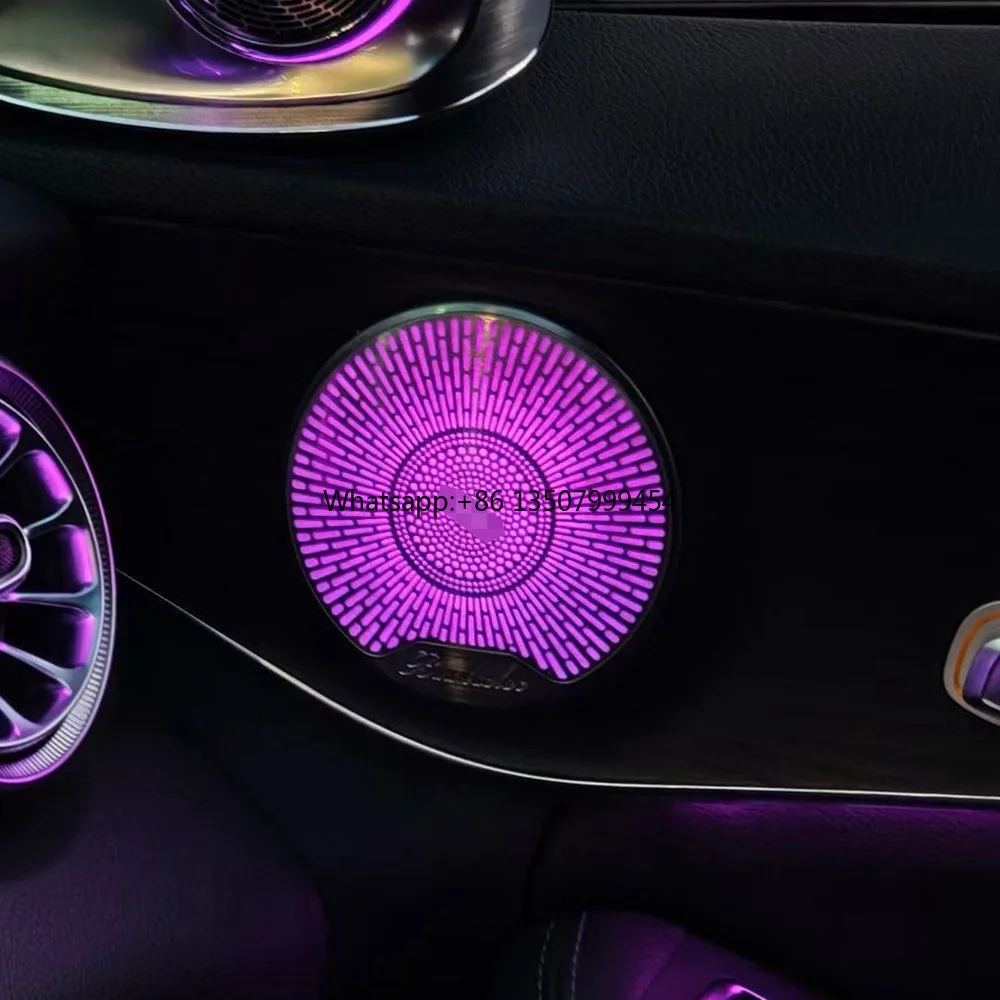 High Quality Luxury W213 Car Midrange Speaker Cover Ambient Light for Mercedes Benz E-Class 2016-2023 LED Horn Atmosphere Light