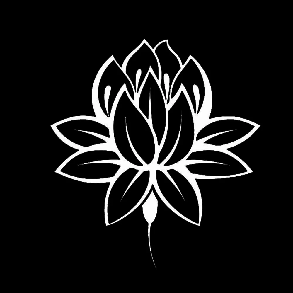 FUYOOHI Play Stickers Personality Creativity Lotus Flower Buddhism Buddha Meditation Vinyl Decal Sunscreen PVC Car Sticker