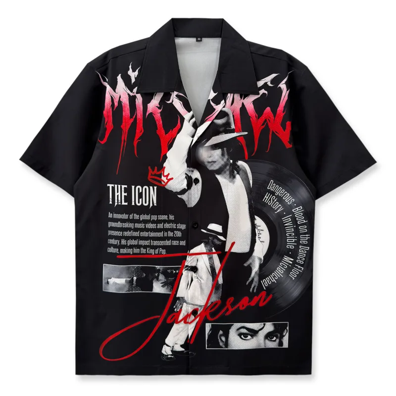 

New Full Letter Print Shirt Short Sleeve Casual Men Shirt Streetwear 2026 Summer Camisa Fashion Masculina Chinese Social Shirt
